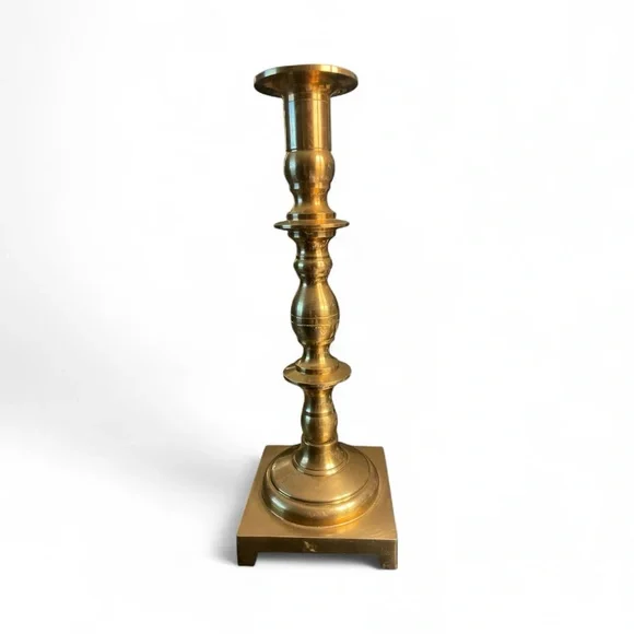 Vintage Brass Taper Candle Holder 9.5 Tall Made in London